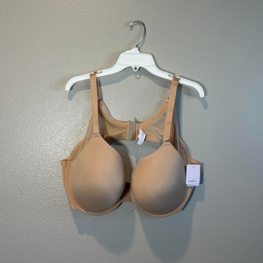 Auden tan lightly lined comfort wire Demi coverage bra 48D
